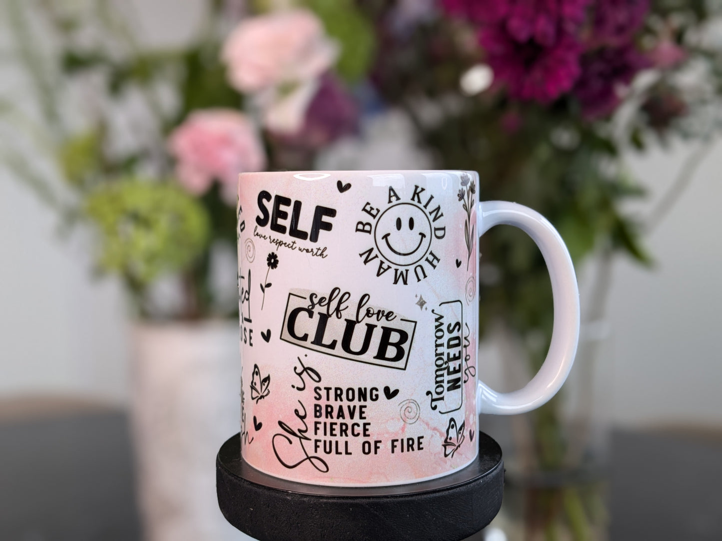'Mugg/cup med upplyftande citat