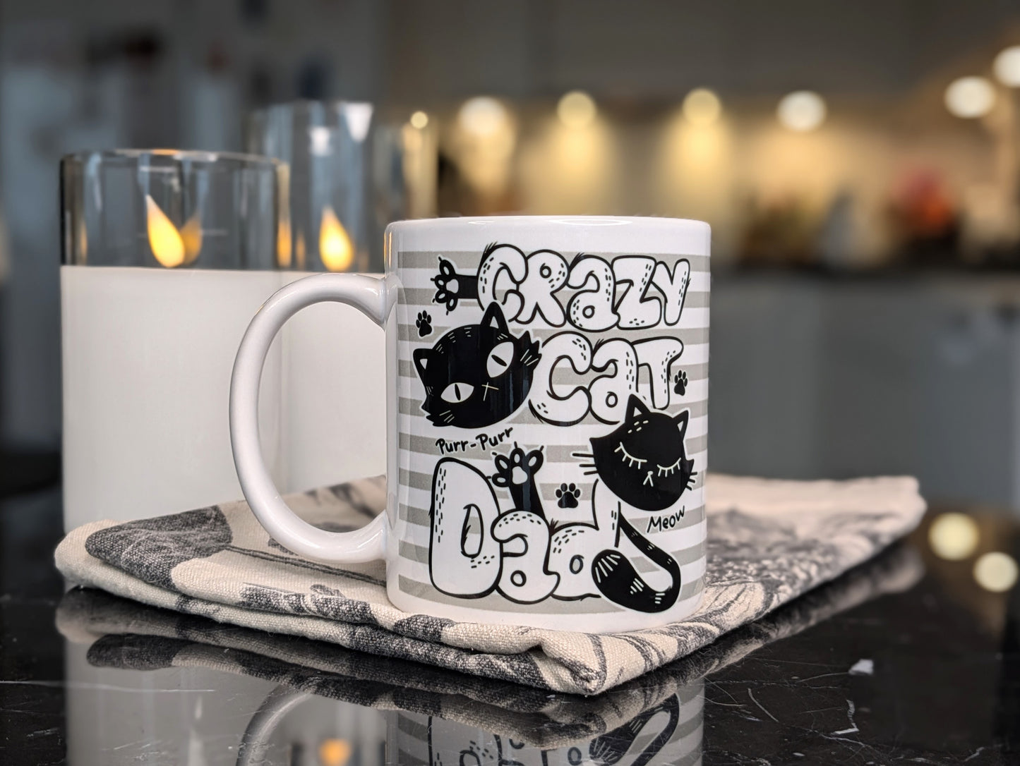 'Mugg/cup “Crazy Cat Dad”