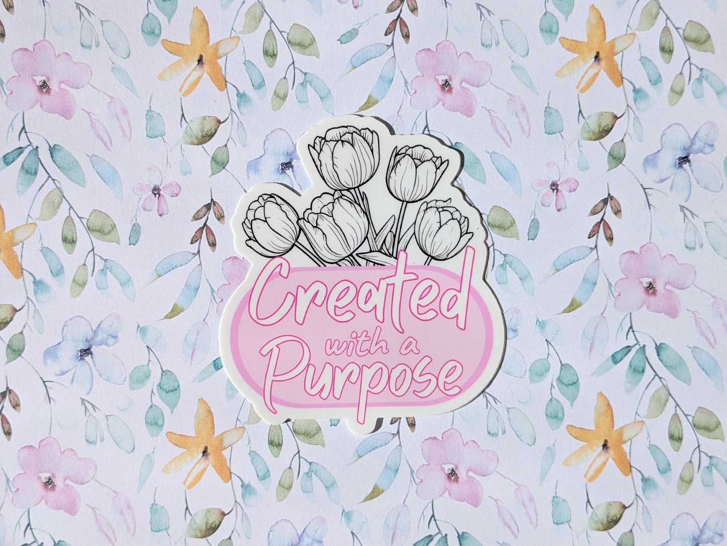 Sticker "Created with a Purpose"