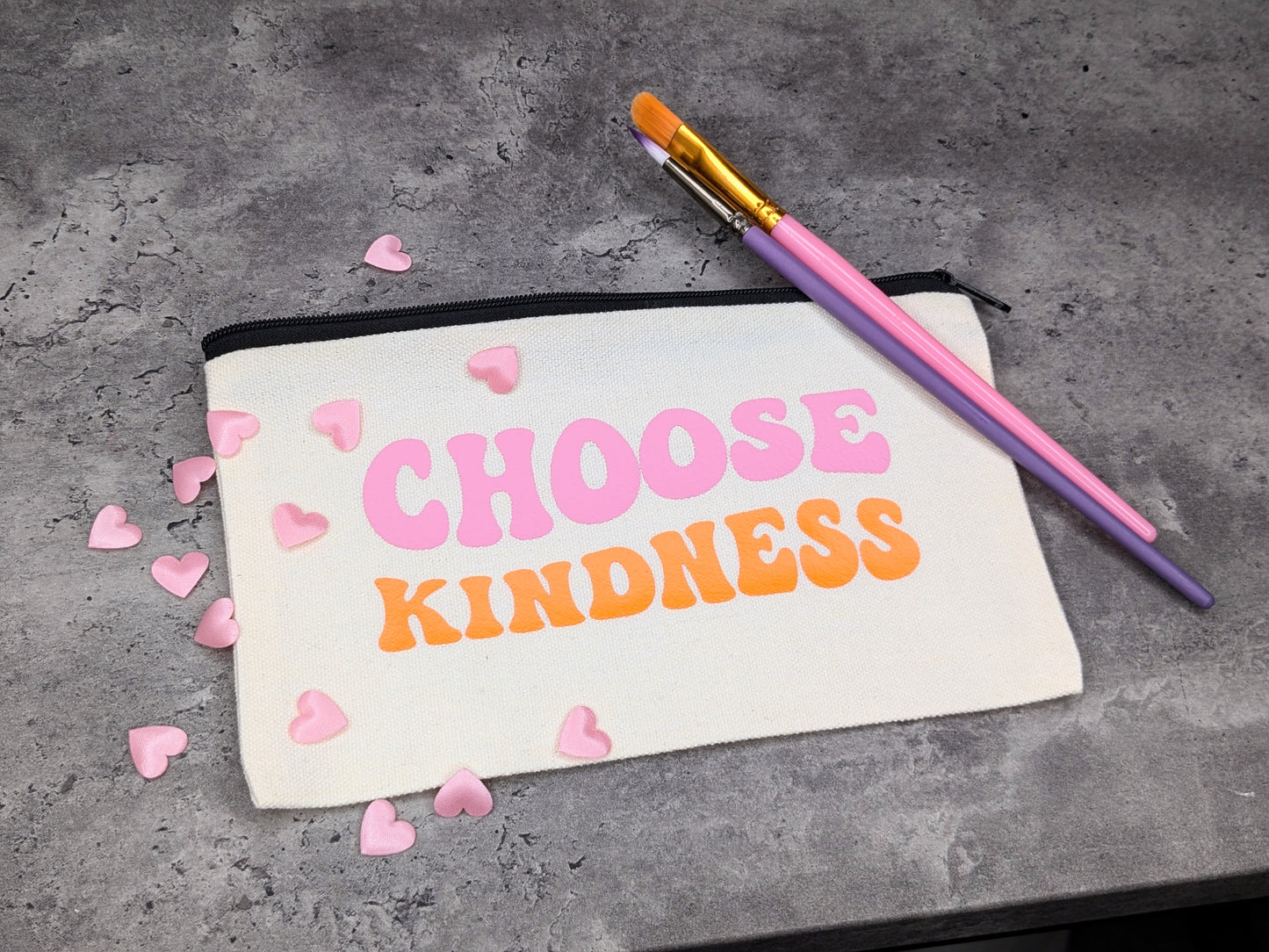 Necessär/Zipper bag - "Choose Kindness"