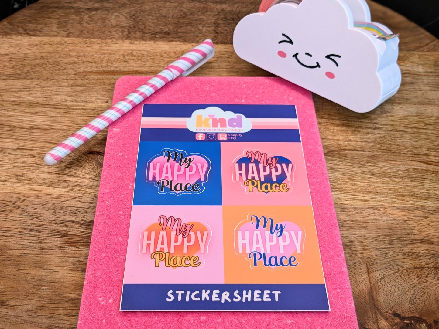 Sticker sheet - "My Happy Place" x4