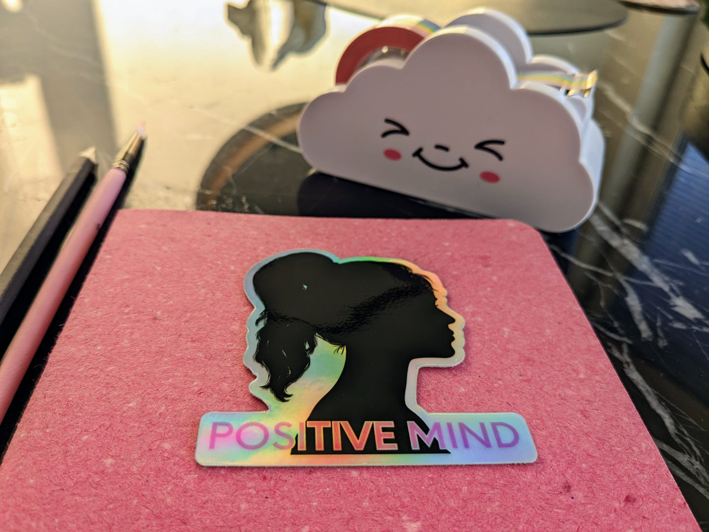 Sticker(holographic) - "Positive Mind"