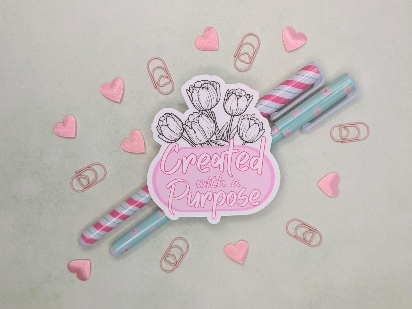 Sticker "Created with a Purpose"