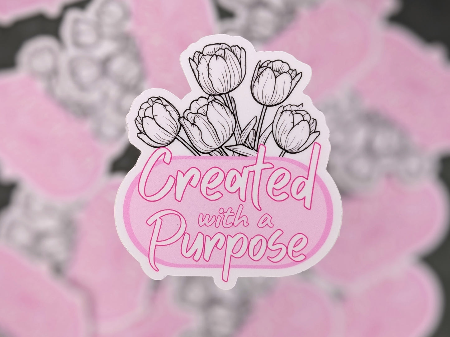 Sticker "Created with a Purpose"