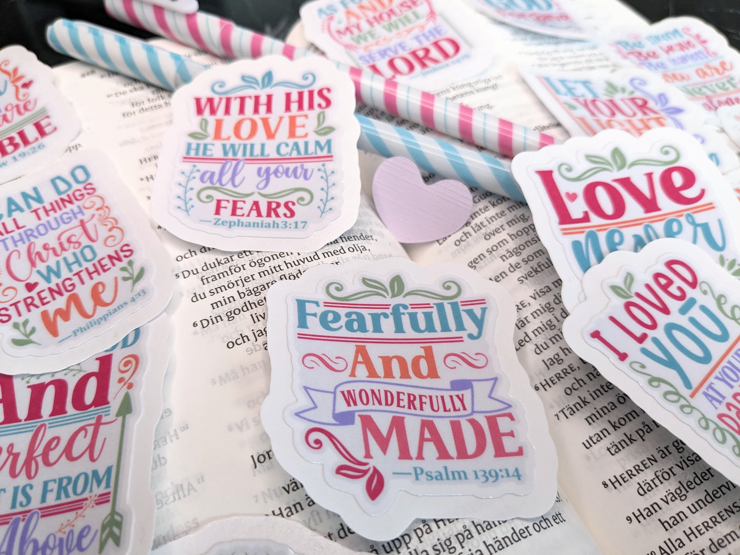 Stickerpack inspirerande bibelord