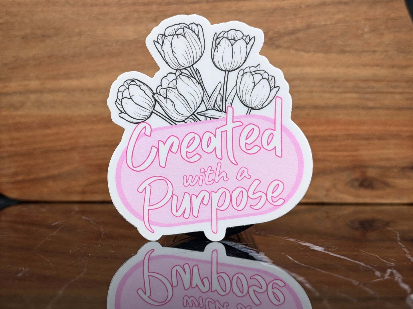 Sticker "Created with a Purpose"