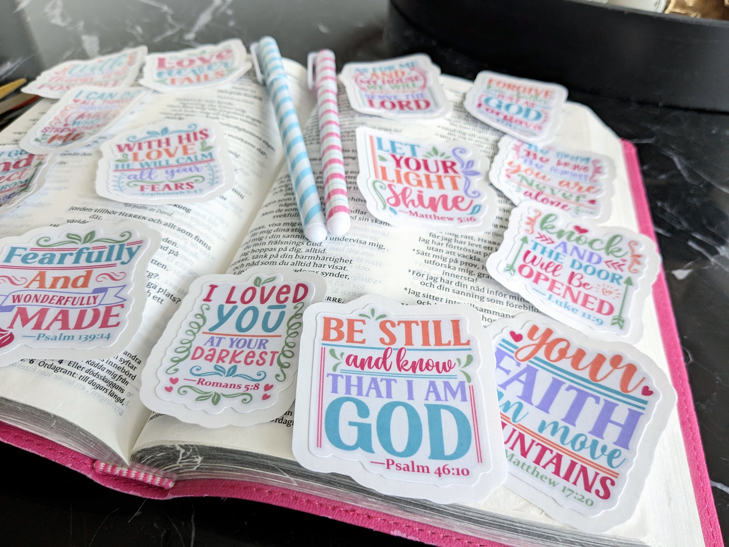 Stickerpack inspirerande bibelord