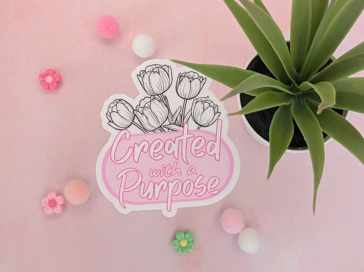 Sticker "Created with a Purpose"