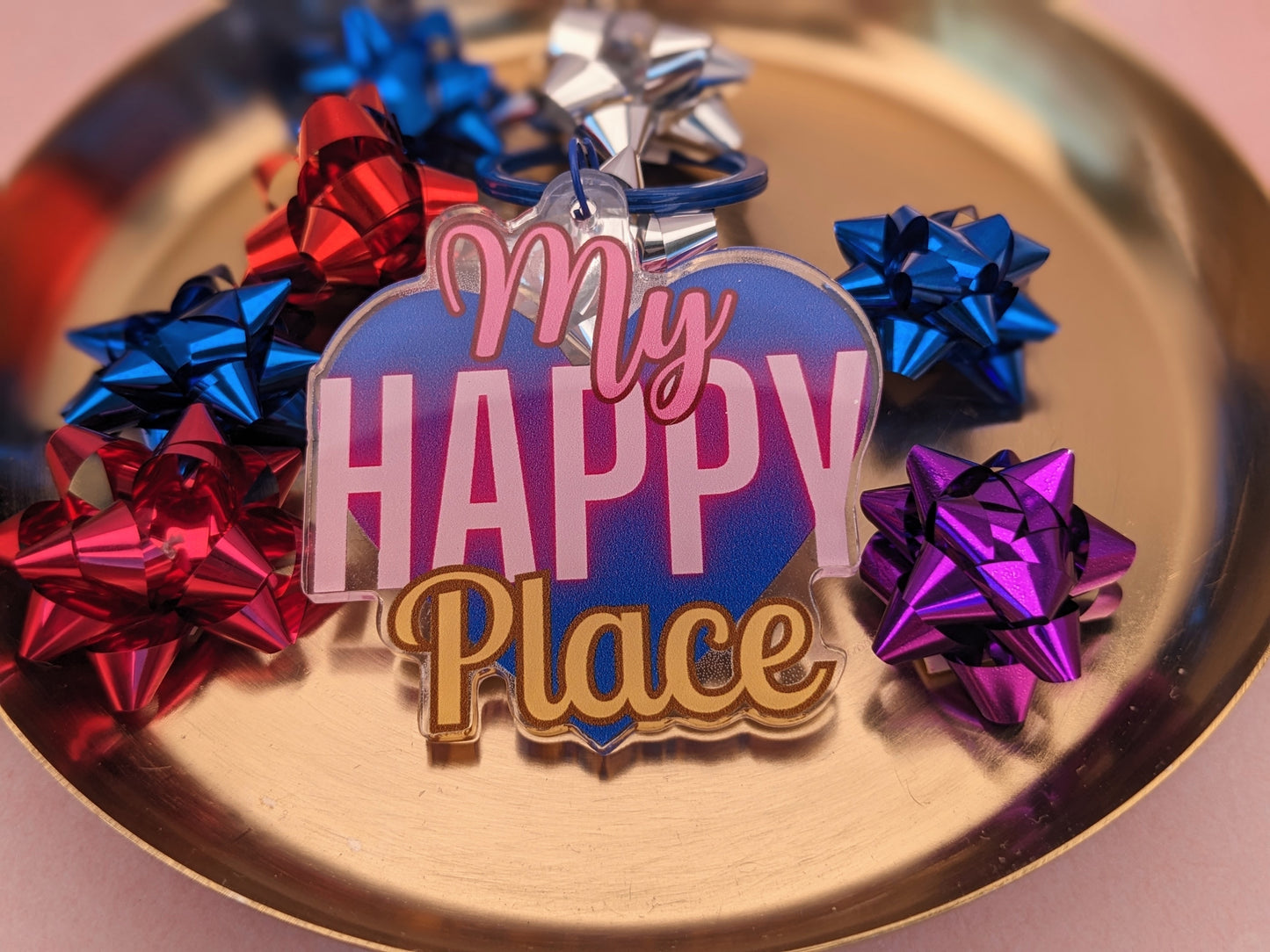 Nyckelring/keychain "My Happy Place"