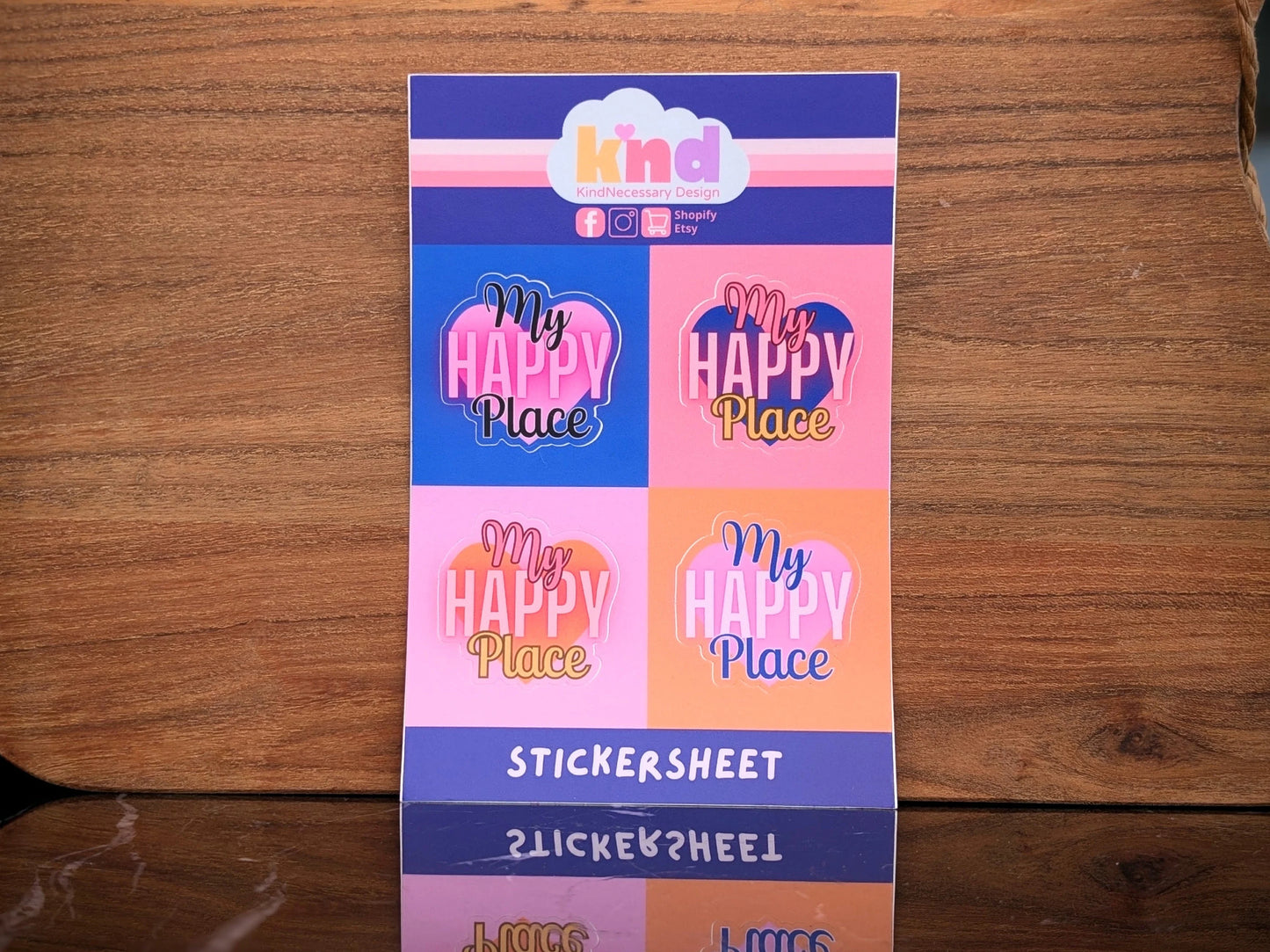 Sticker sheet - "My Happy Place" x4