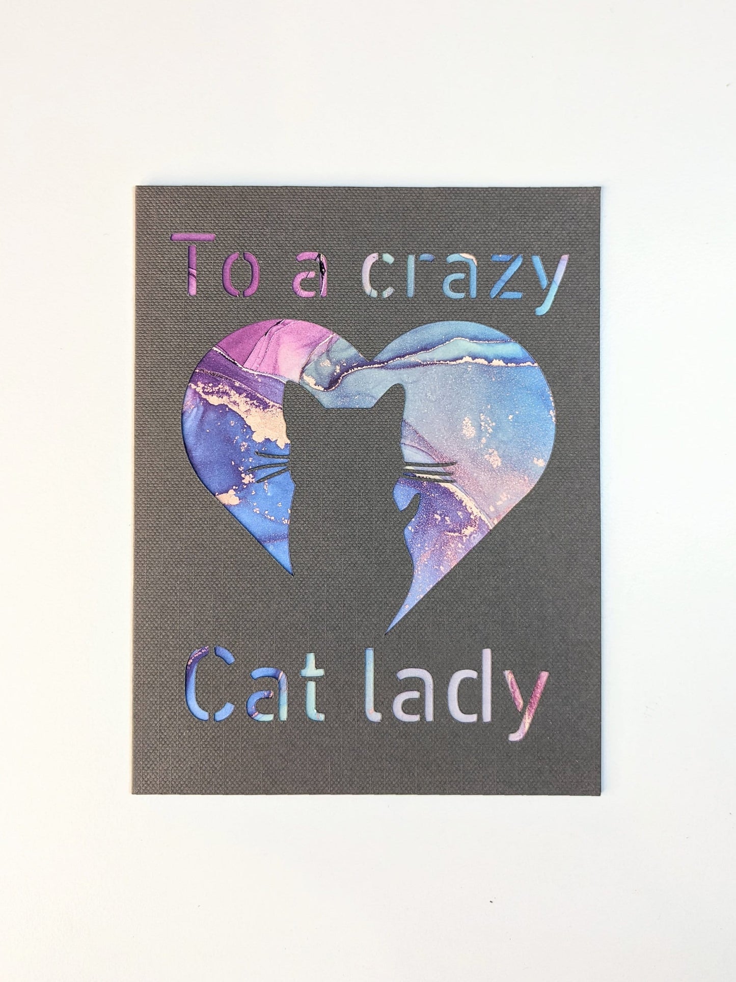 Kort/greeting card - To a crazy Cat lady