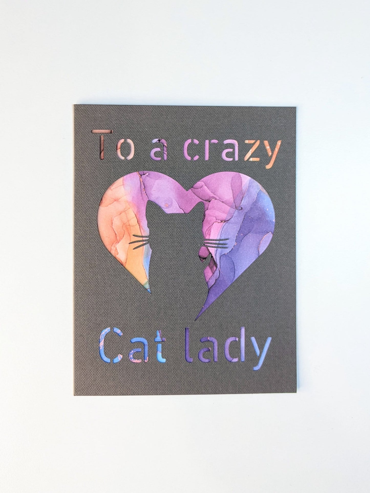 Kort/greeting card - To a crazy Cat lady