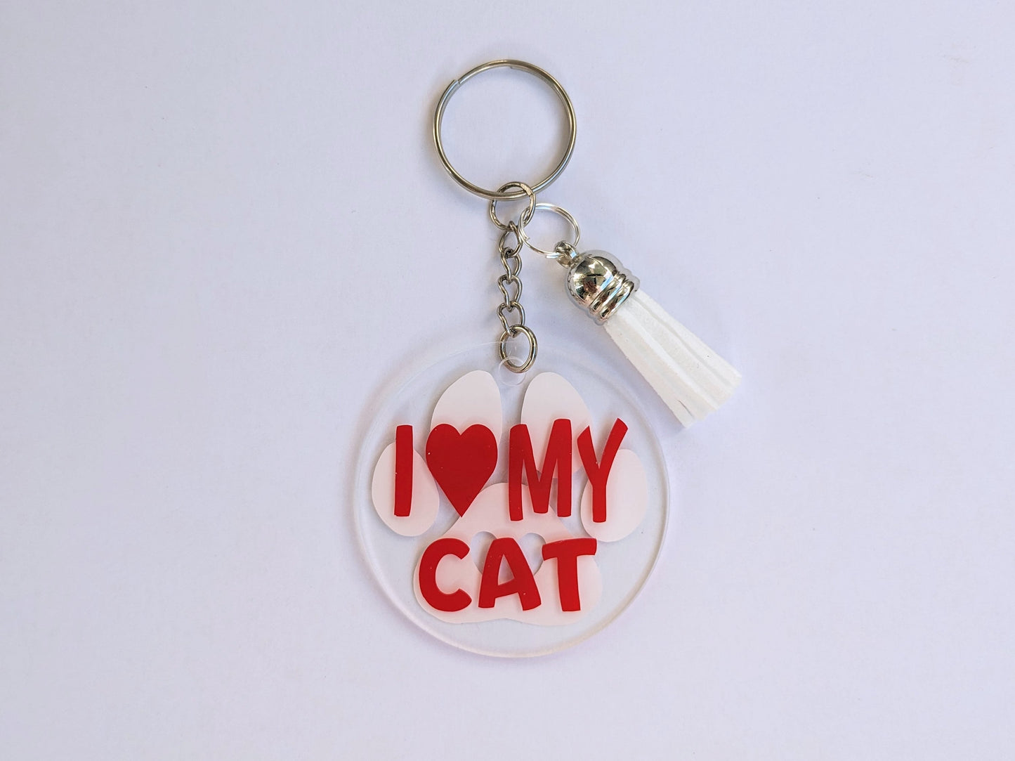 Nyckelring/keychain - I ❤️ MY CAT