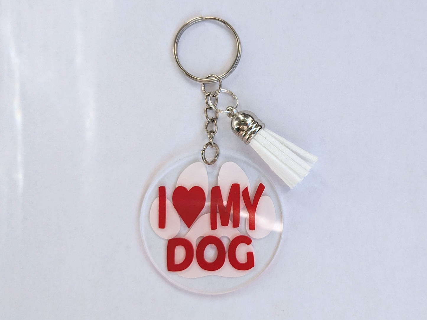 Nyckelring/keychain - I ❤️ MY DOG