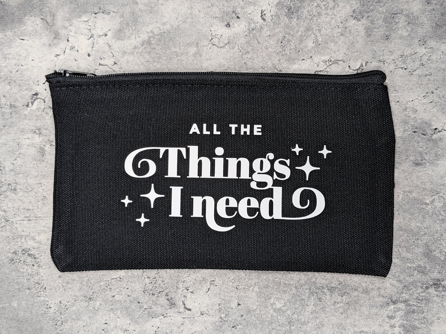 Necessär/Zipper bag - "All The Things I Need"