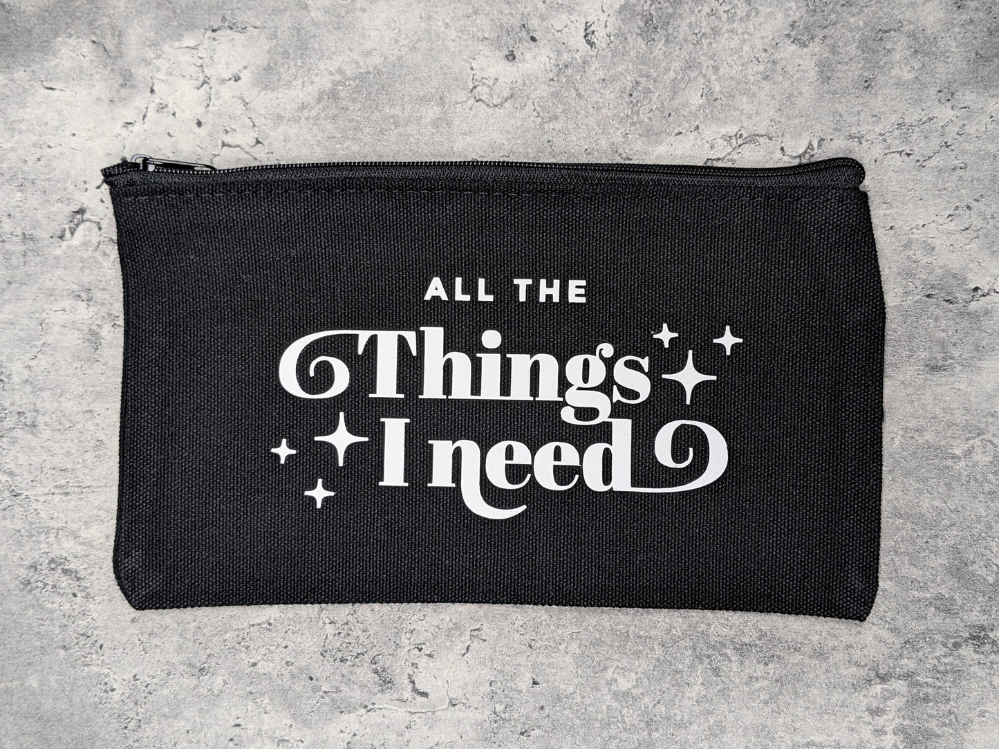 Necessär/Zipper bag - "All The Things I Need"
