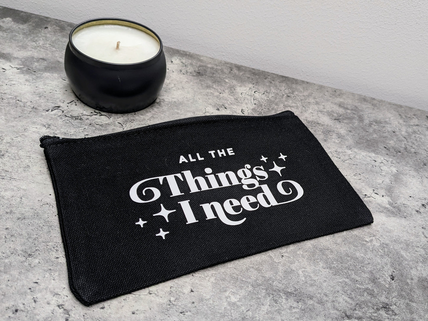 Necessär/Zipper bag - "All The Things I Need"