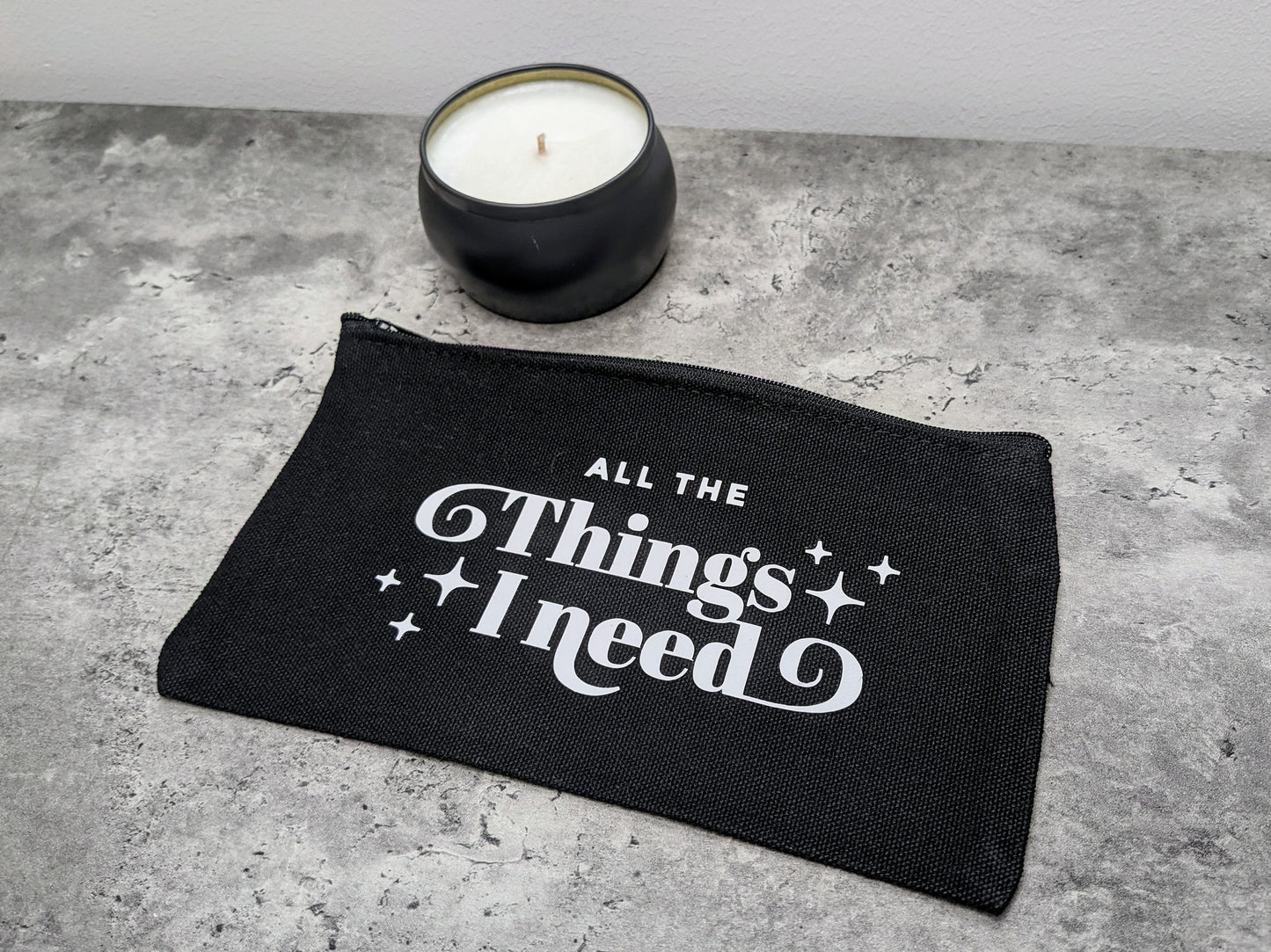 Necessär/Zipper bag - "All The Things I Need"
