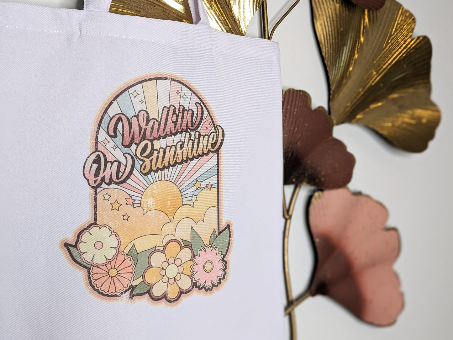 Tygpåse/Totebag "Walkin' on Sunshine"